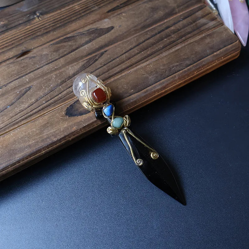 Natural Crystal Dirk Wand – Choose Your Stone - The Elemental Path