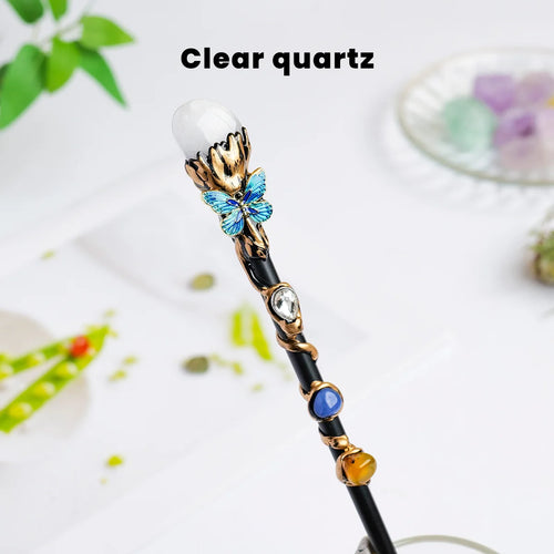 1PC Amethyst Rolling Stone Magic Scepter Natural Stones Fairy Lucky