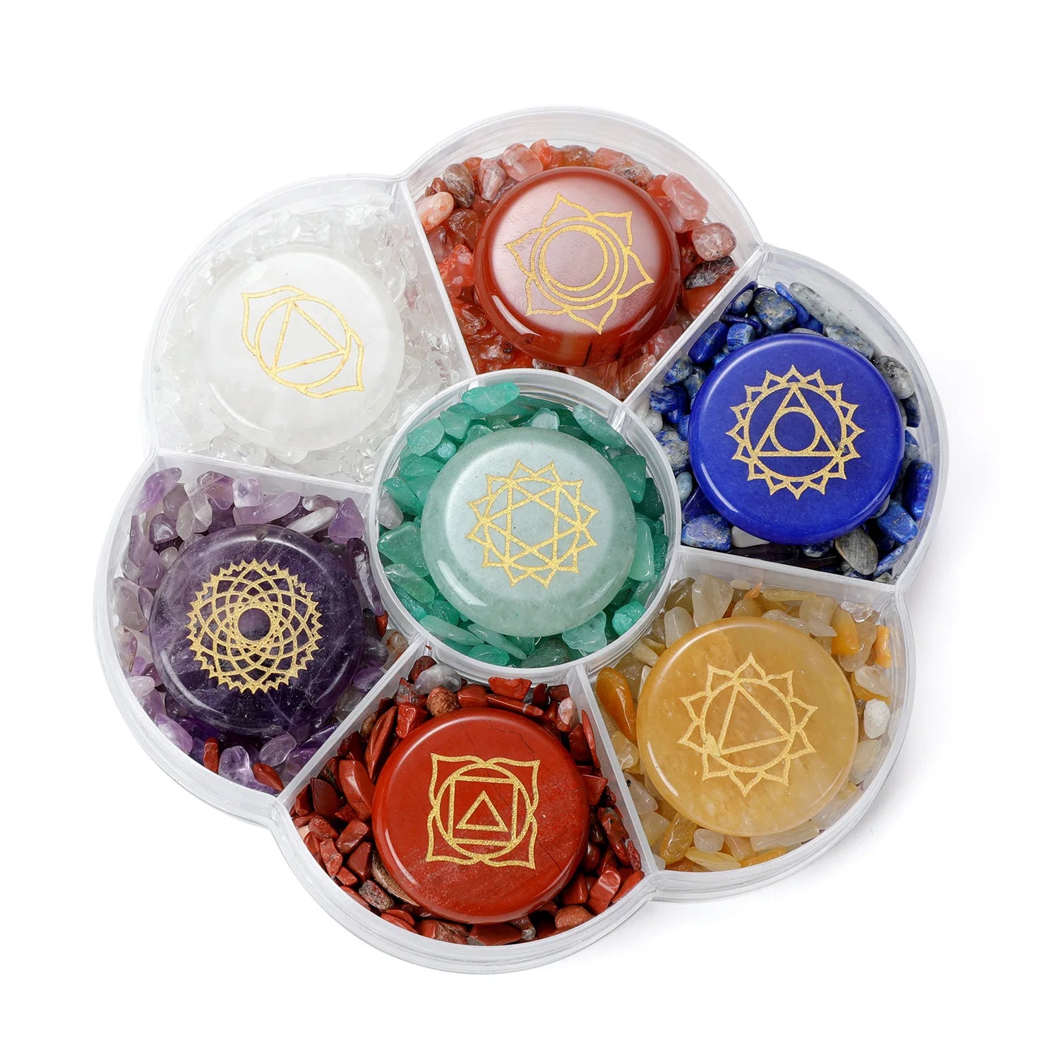 7 Chakra Crystal Meditation Stone Set