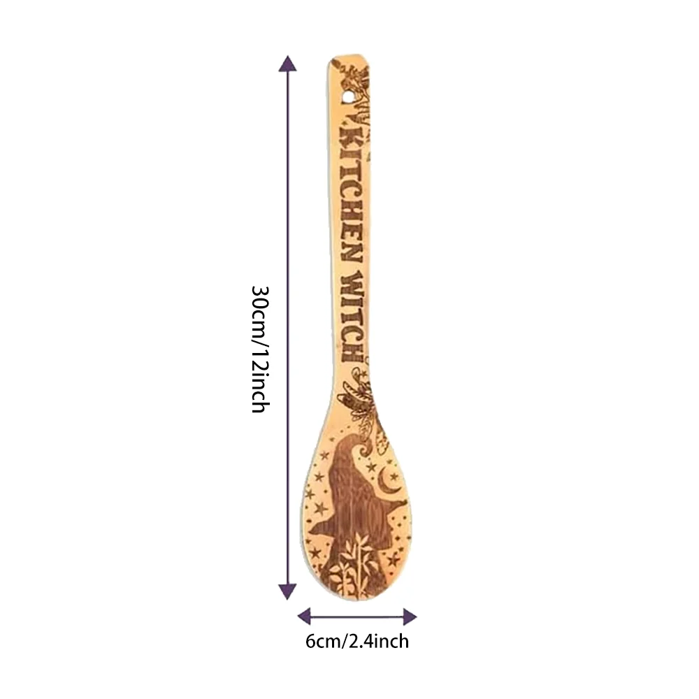 Witchy Yule Wooden Spoon - The Elemental Path