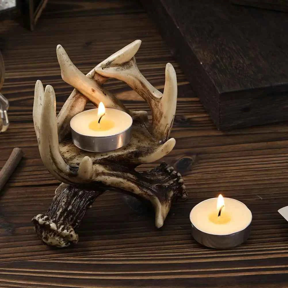 Vintage Deer Antler Candle Holder