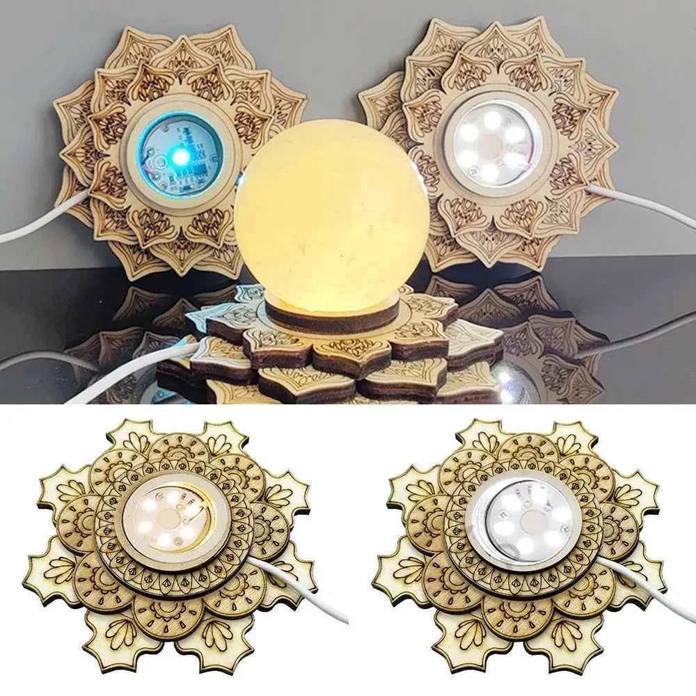 Lotus Crystal Sphere Display Base