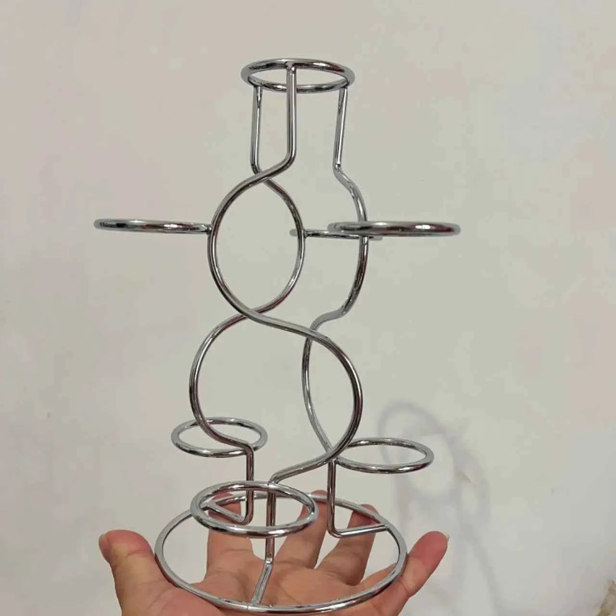 Two-Sphere Metal Crystal Display Stand