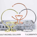 Crescent Metal Crystal Sphere Stand
