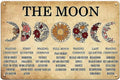 Celestial Moon Witch Metal Sign