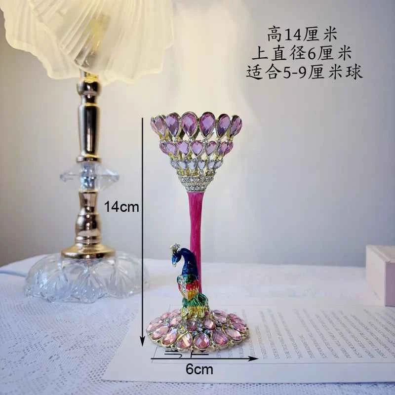 Footed Metal Crystal Ball Display Stand