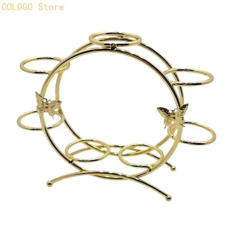 Arched Metal Crystal Sphere Display Stand