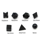 Black Obsidian Sacred Geometry Set – 7 Piece
