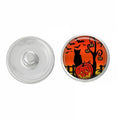 Halloween Cat on Pumpkin Snap Charm