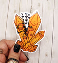 Orange Pumpkin Crystal Vinyl Sticker