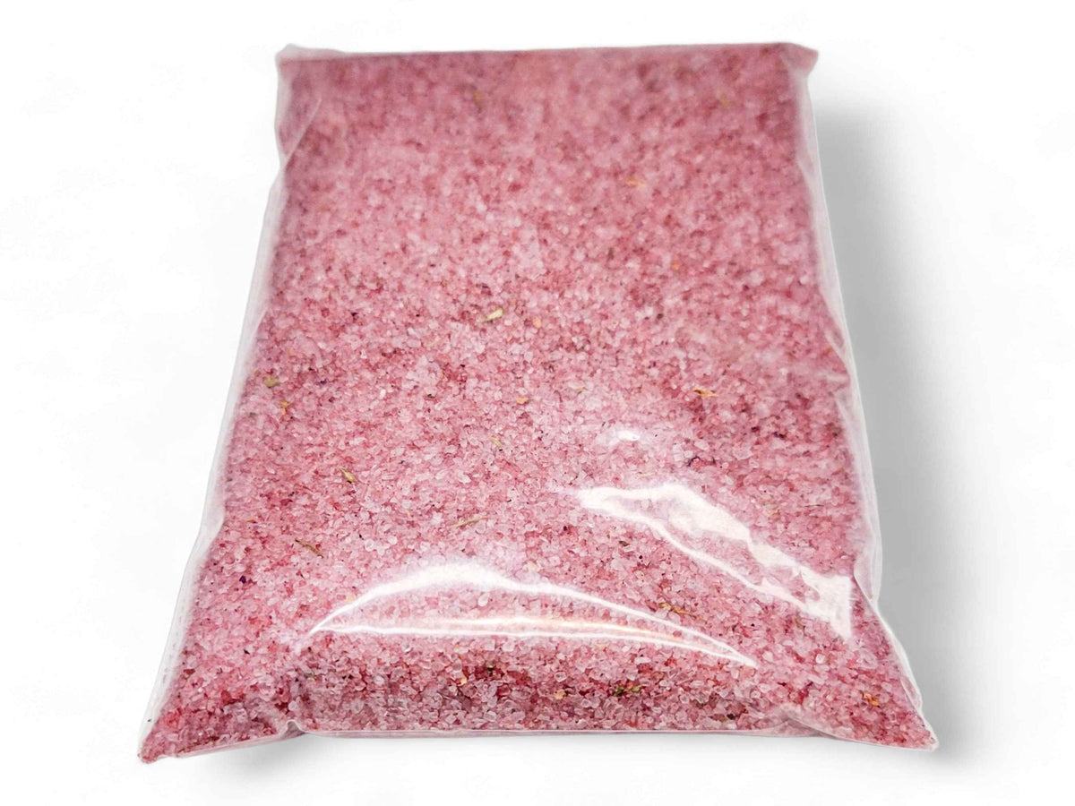 Red Witches Salt: Love Spell, Rose Petals, Herbs (4oz)