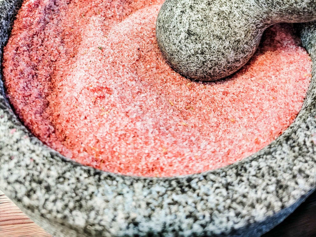 Red Witches Salt: Love Spell, Rose Petals, Herbs (4oz)