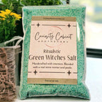 Green Witches Salt | Attract Wealth, Prosperity, and Abundance | Occult | 4 oz Bag | Witchcraft Supplies