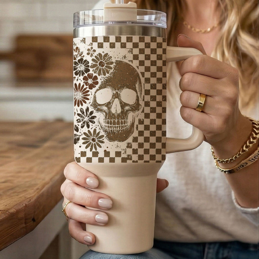 Retro Ghost + Skull 40oz - The Elemental Path