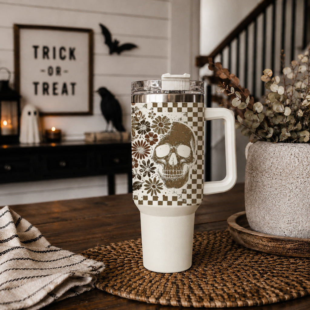 Retro Ghost + Skull 40oz - The Elemental Path
