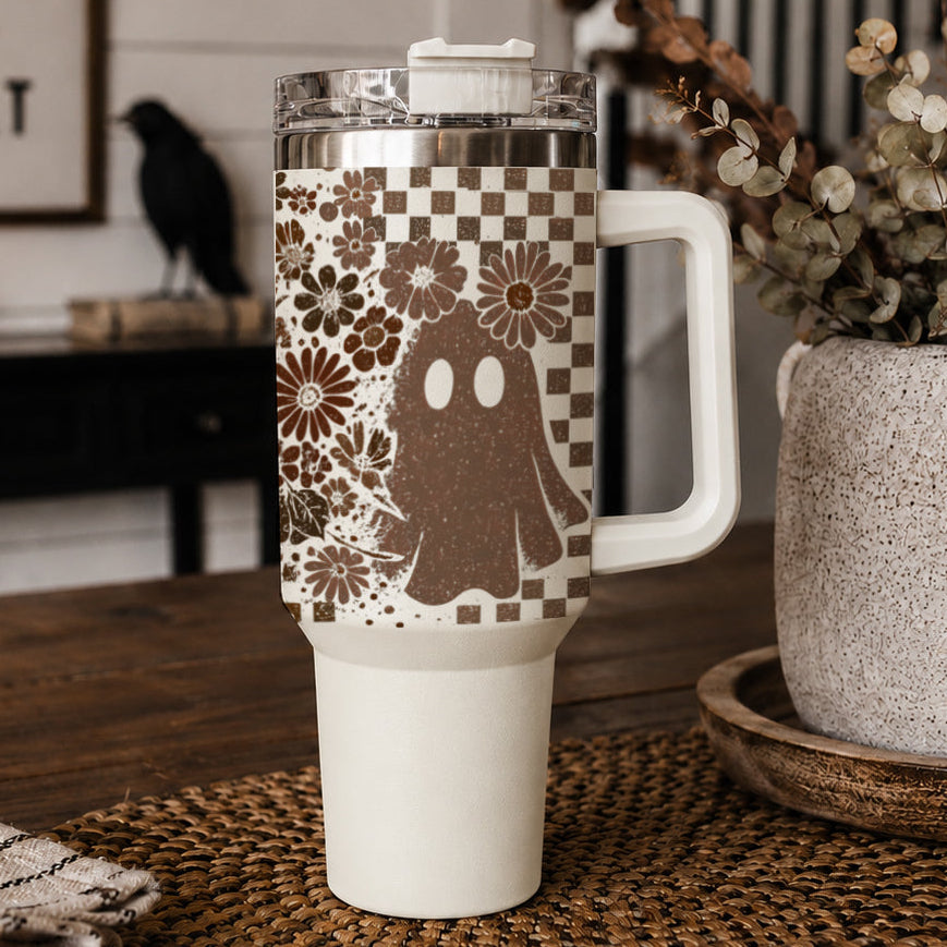 Retro Ghost + Skull 40oz - The Elemental Path