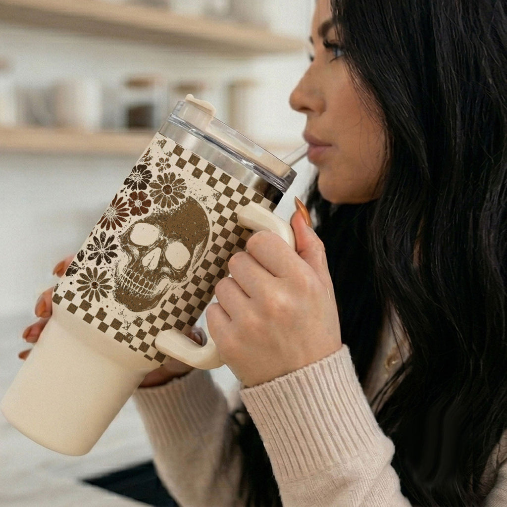 Retro Ghost + Skull 40oz - The Elemental Path