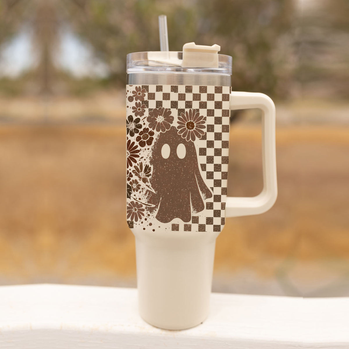 Retro Ghost + Skull 40oz - The Elemental Path