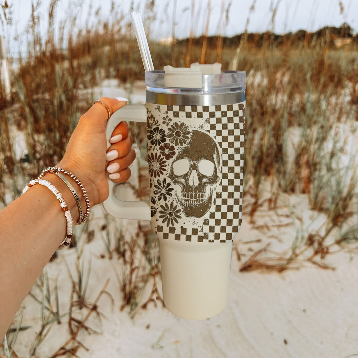 Retro Ghost + Skull 40oz - The Elemental Path