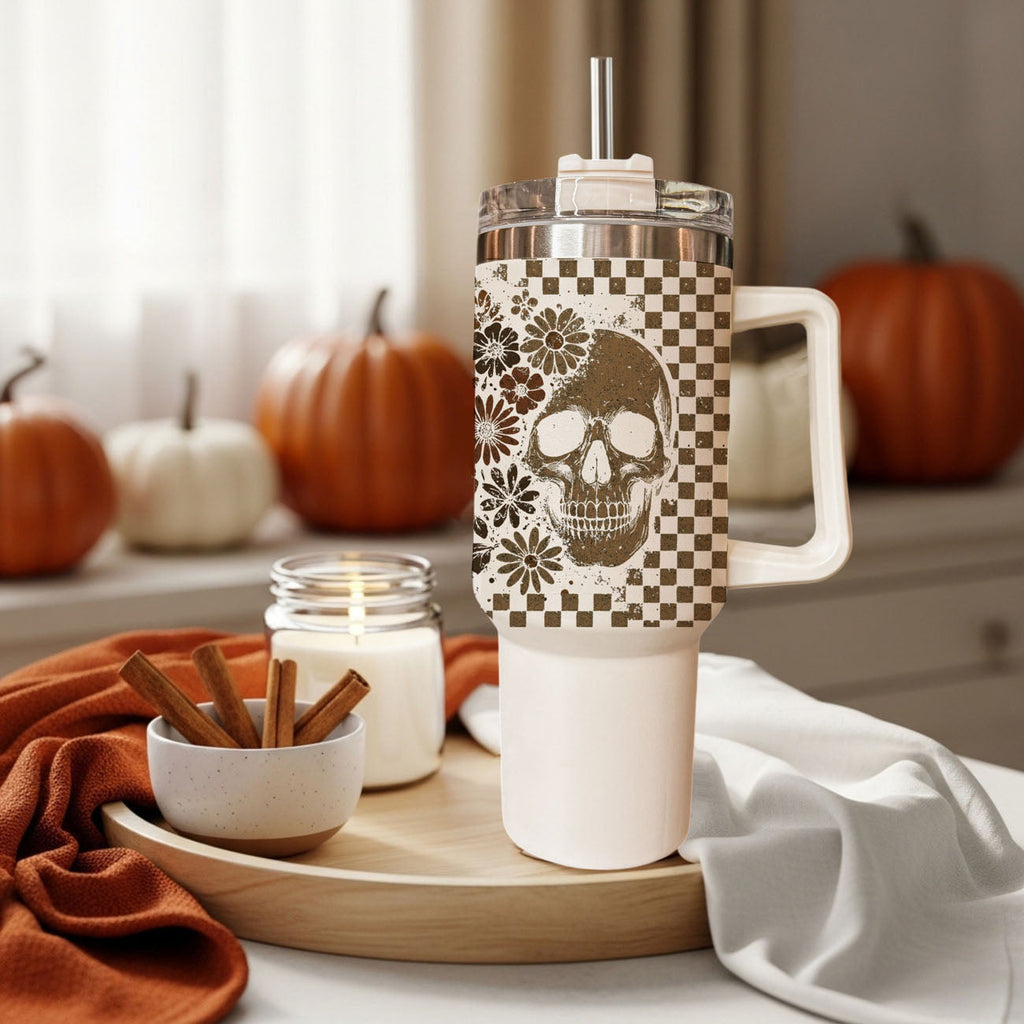 Retro Ghost + Skull 40oz - The Elemental Path