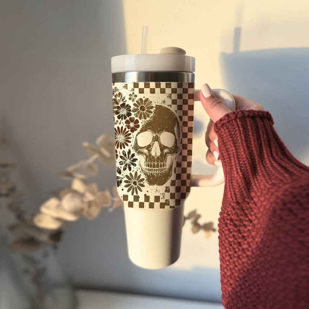 Retro Ghost + Skull 40oz - The Elemental Path