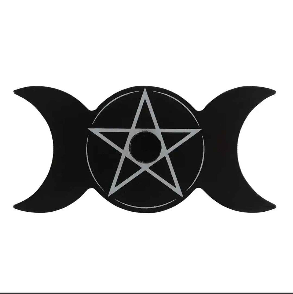 Triple Moon Spell Candle Holder