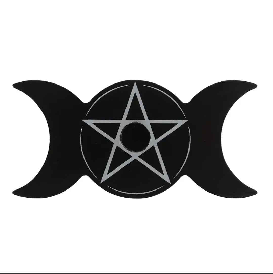 Triple Moon Spell Candle Holder