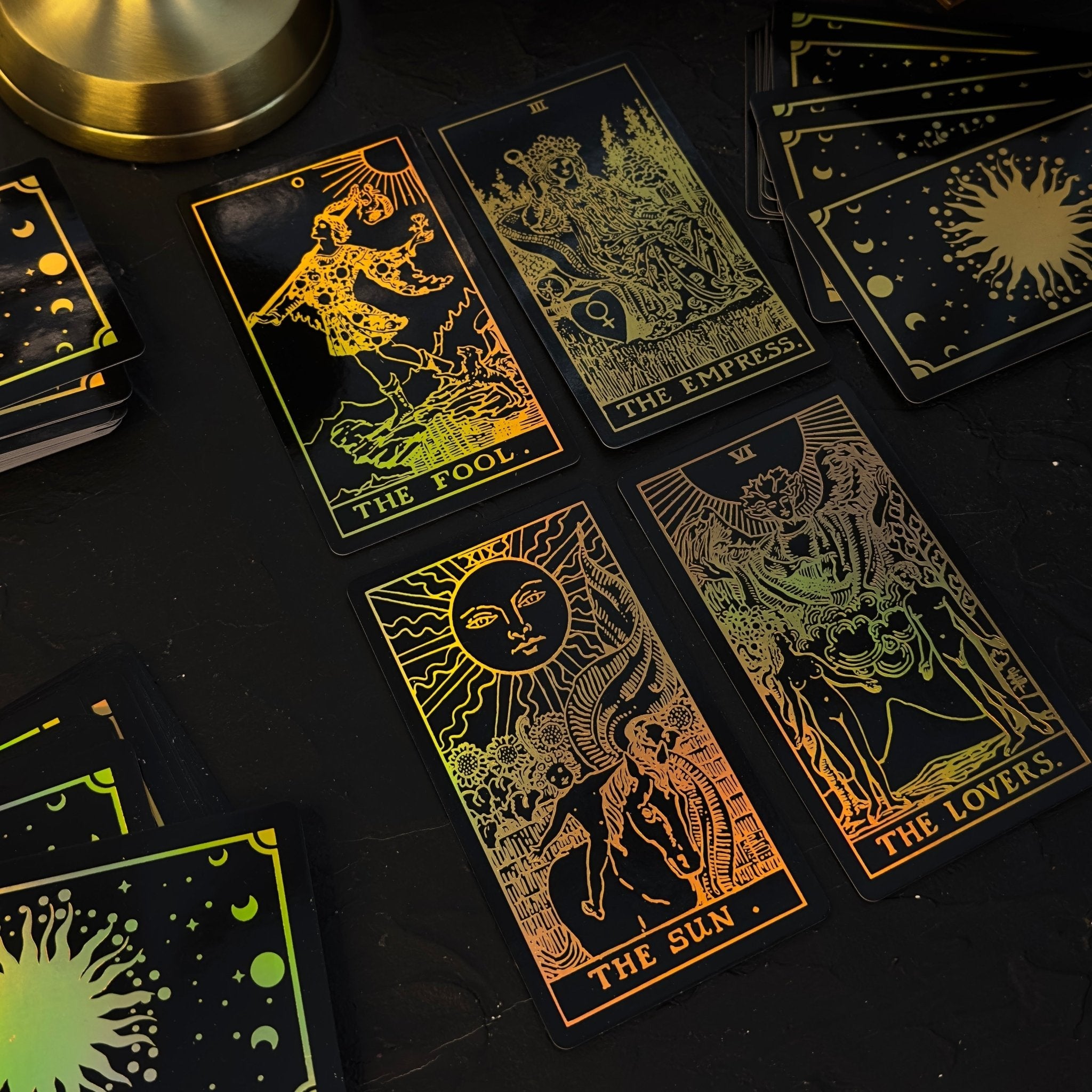 Gold Rainbow Foil Tarot Cards
