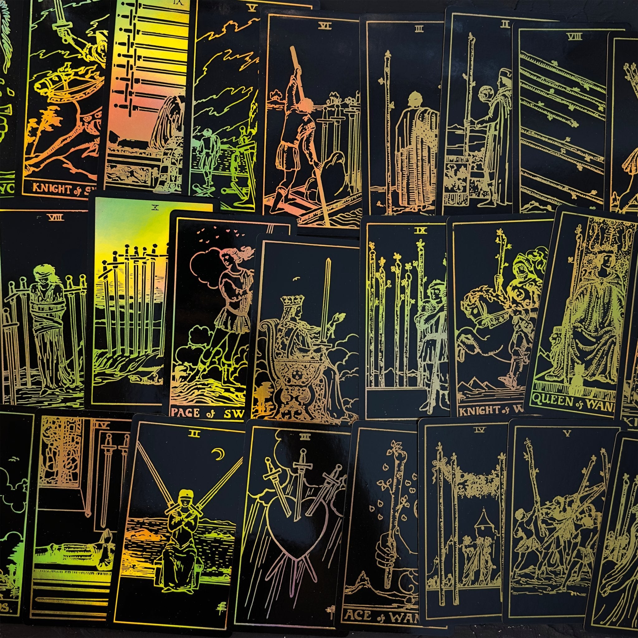 Gold Rainbow Foil Tarot Cards
