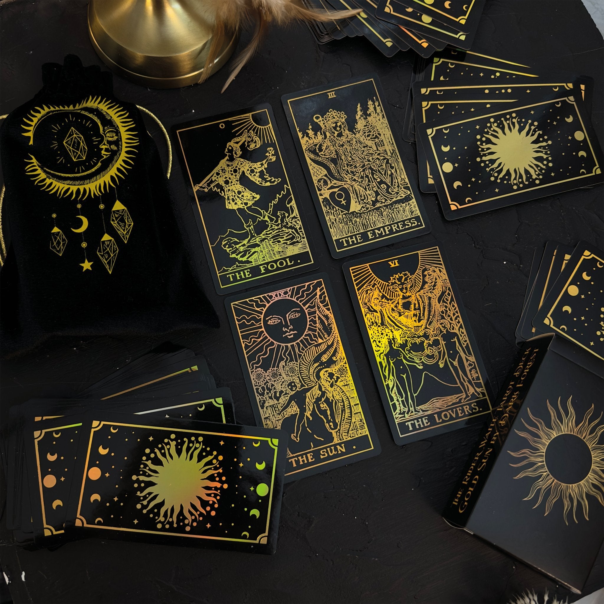 Gold Rainbow Foil Tarot Cards