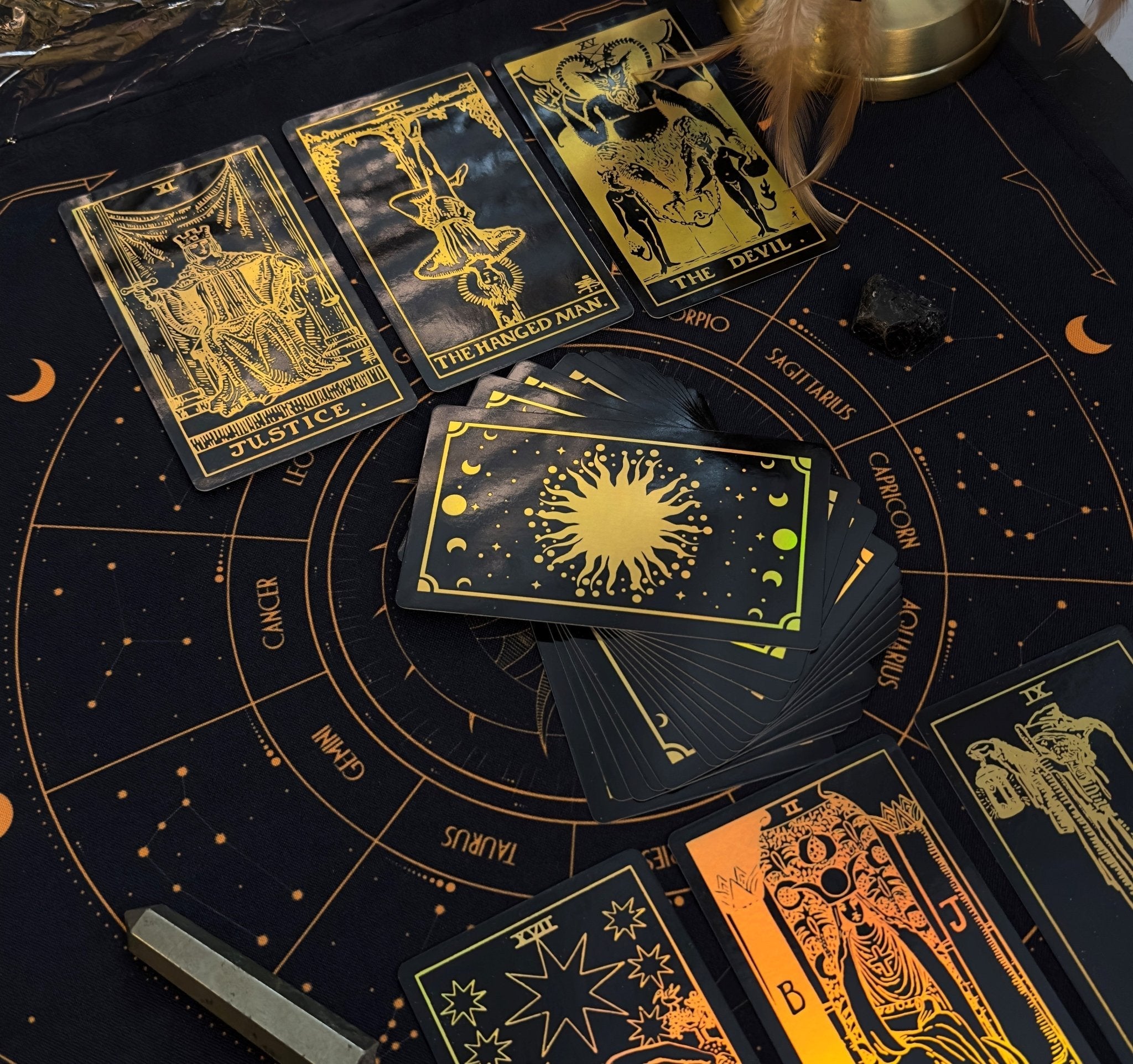 Gold Rainbow Foil Tarot Cards