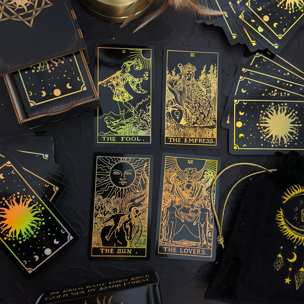 Gold Rainbow Foil Tarot Cards