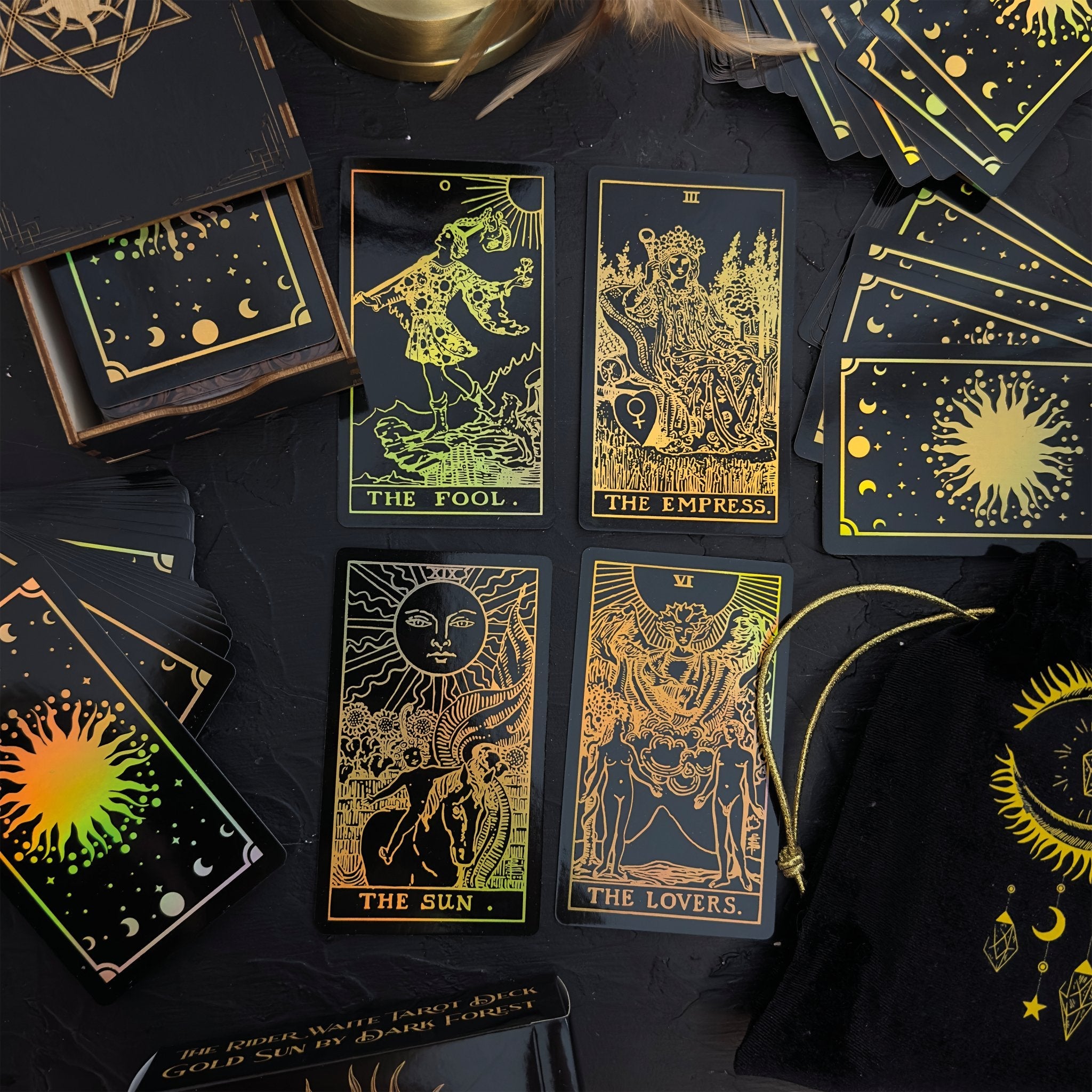 Gold Rainbow Foil Tarot Cards