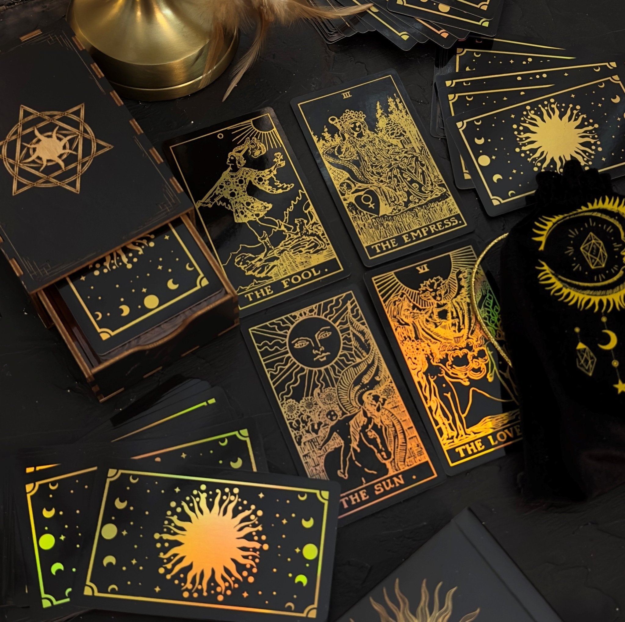 Gold Rainbow Foil Tarot Cards