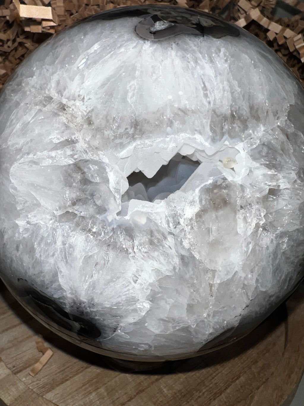 Volcano Agate Statement Sphere