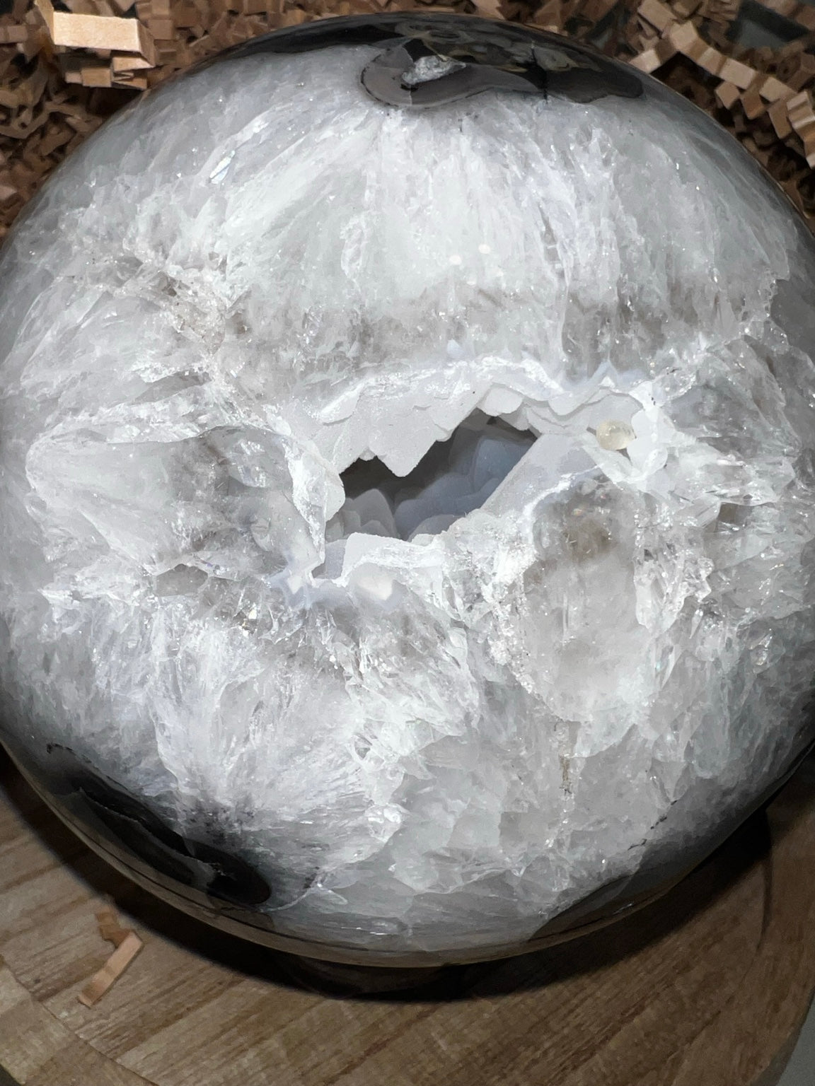 Volcano Agate Statement Sphere